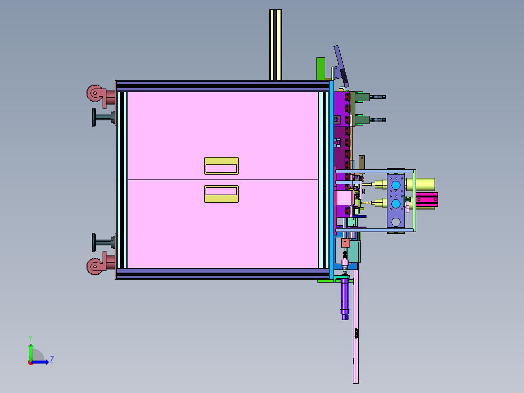 VGA串口接头打螺丝机左视图
