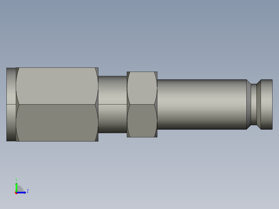 卡套式工业通用硬管接头6-4_trbu-s左视图