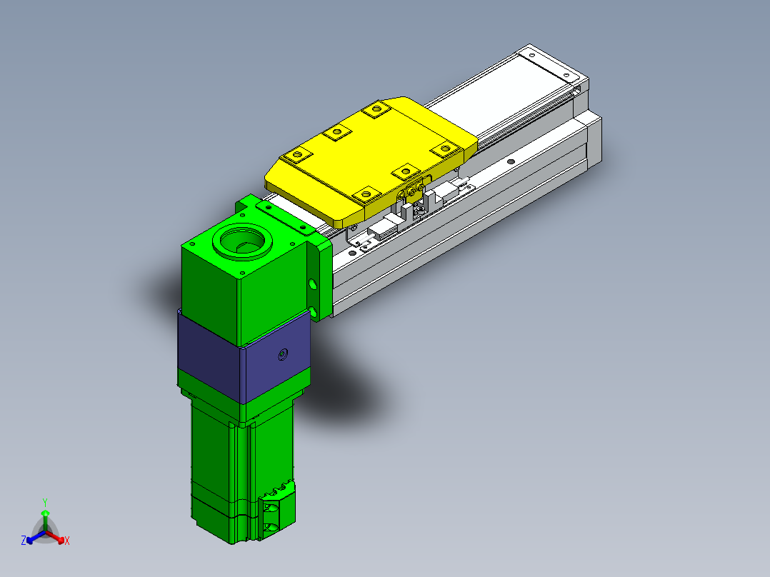 GTA内嵌同步带全封闭GTA8-MD-60步进正等轴测图