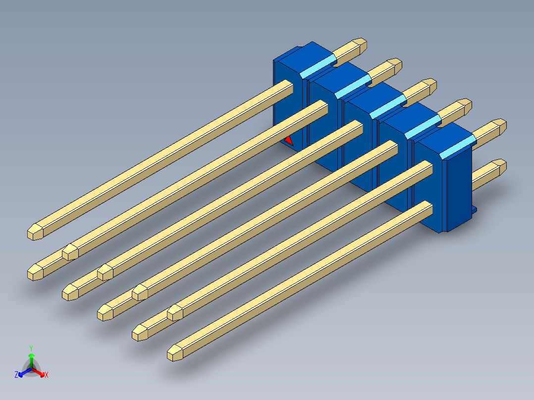 彩色公头100mil（2.54mm）系列-DS1021_blue_2x05p_100mil_Type19_rev1.0