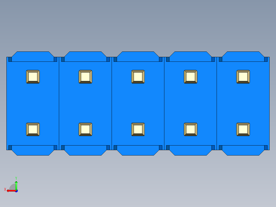 彩色公头100mil（2.54mm）系列-DS1021_blue_2x05p_100mil_Type19_rev1.0后视图