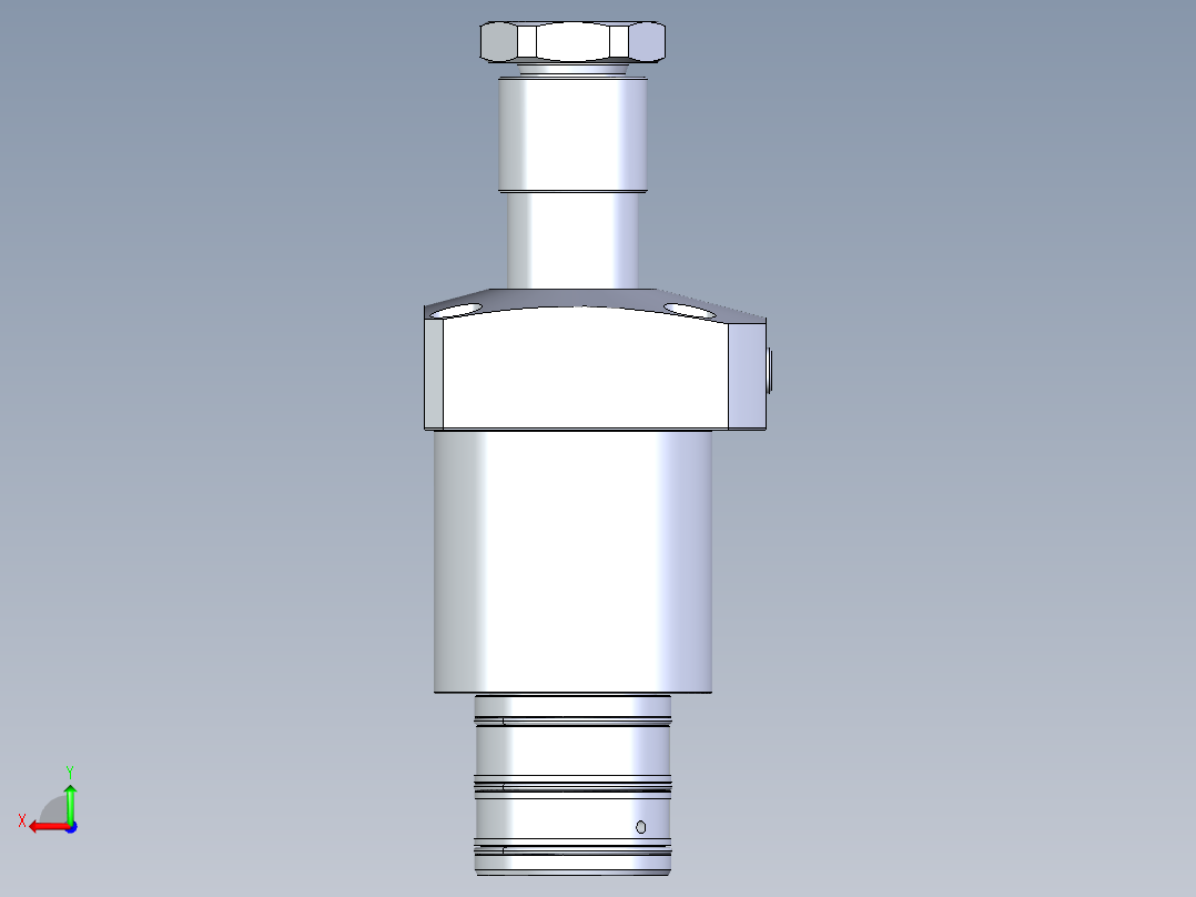 KOSMEKLHA0750-GRM多系列多零件图纸模型后视图
