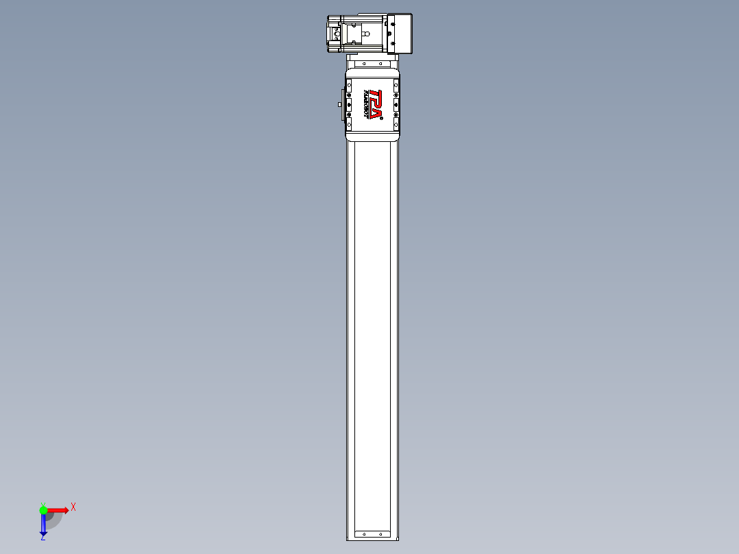 同步带全封闭直线模组TPA-HCB-85D-90-L600-LU-Y-P20-N3俯视图