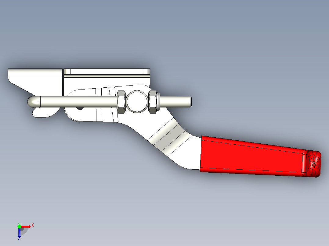 門閂式夾鉗SSP(A)-3D多系列多零件图纸模型俯视图