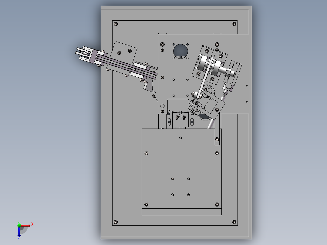 自动装配机俯视图