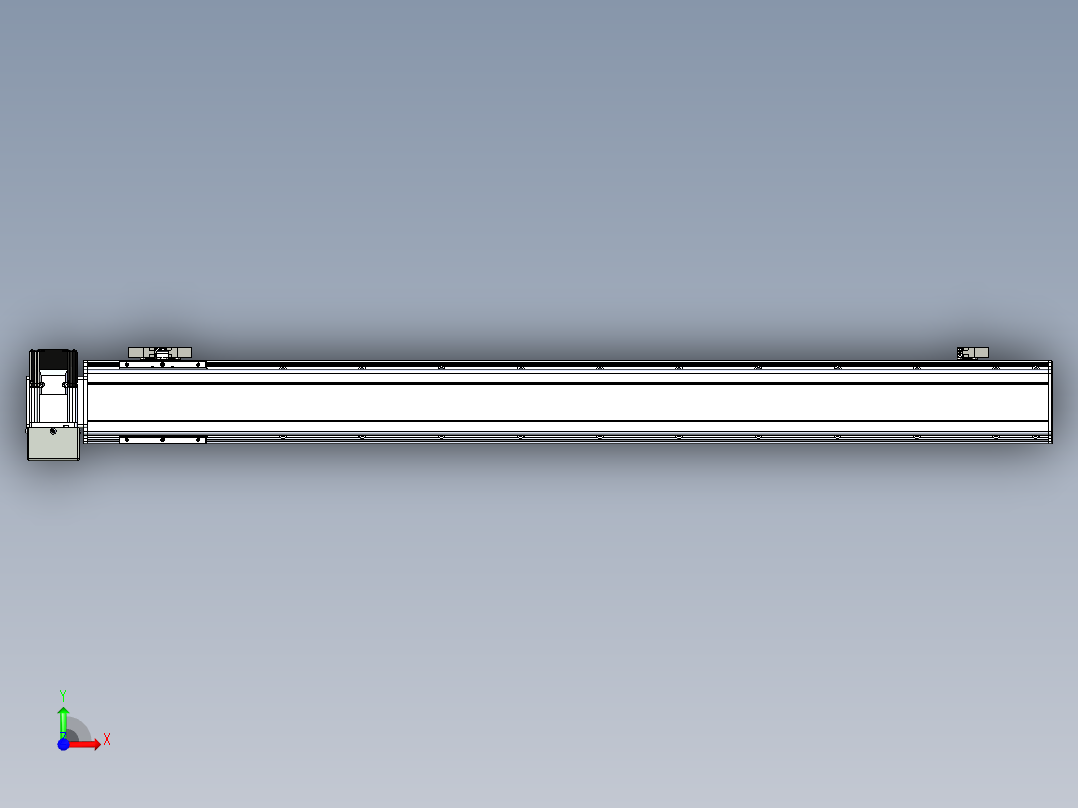 同步带滑台-半封闭B10H-L45-S1000-LU-P40-D3前视图
