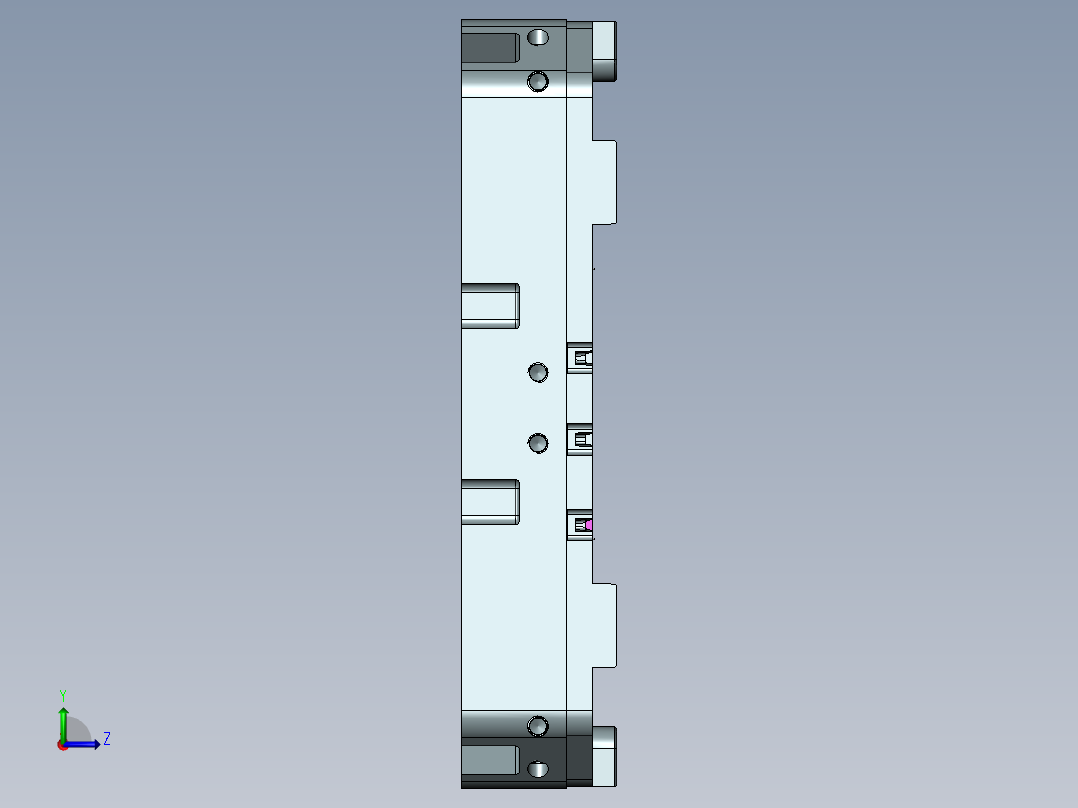 模内埋钉治具左视图