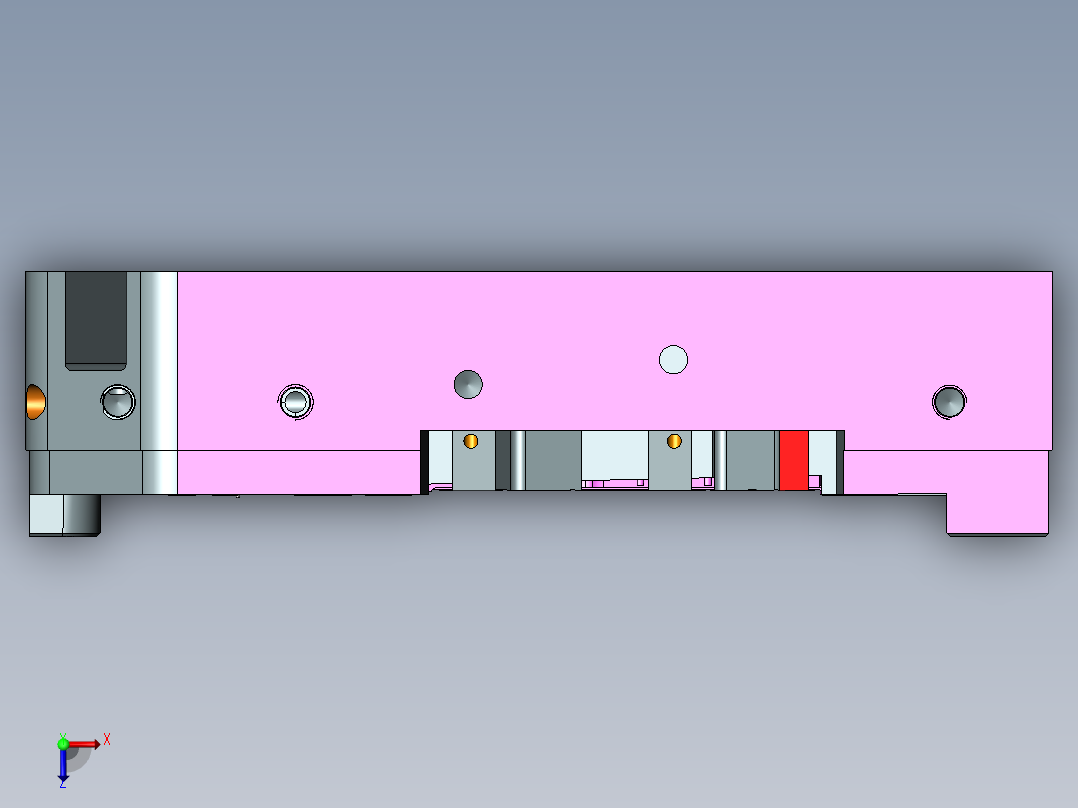 模内埋钉治具俯视图