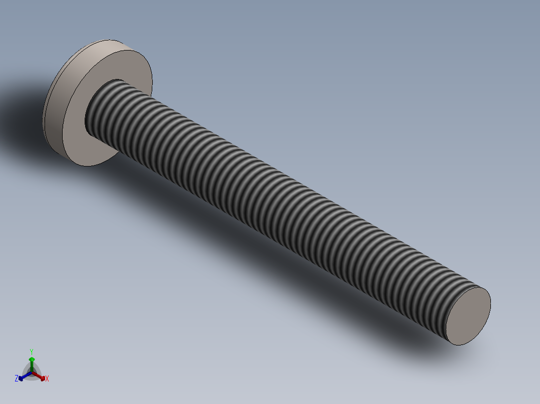 螺丝 M2 x 十字盘头-M2 x 16 Screw head.SLDPRT正等轴测图