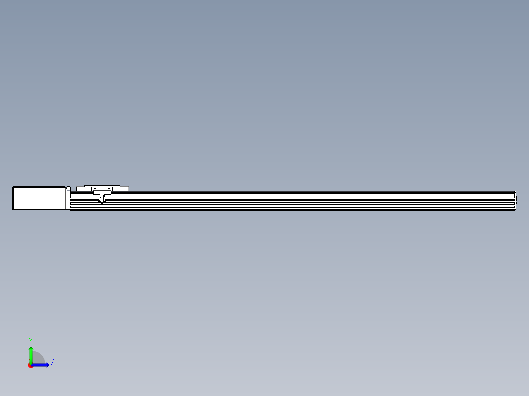 同步带全封闭直线模组TPA-HCB-110D-90-L1050-MR-Y-P40-N3左视图