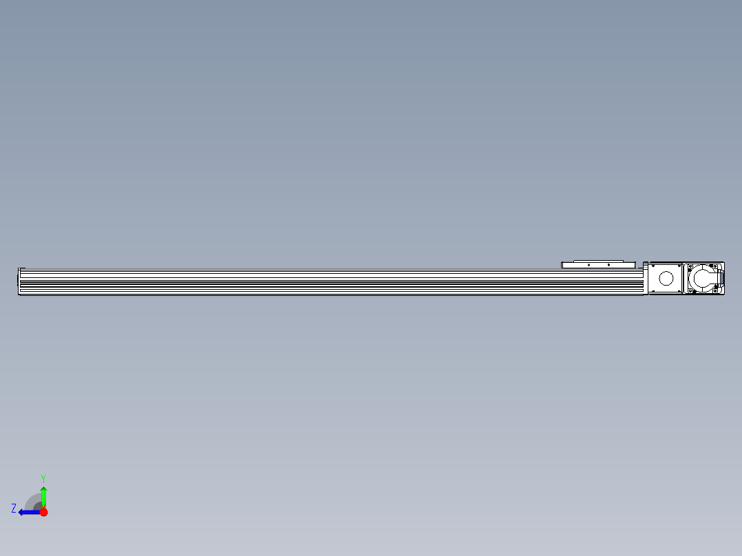 同步带全封闭直线模组TPA-HCB-110D-90-L1050-MR-Y-P40-N3右视图