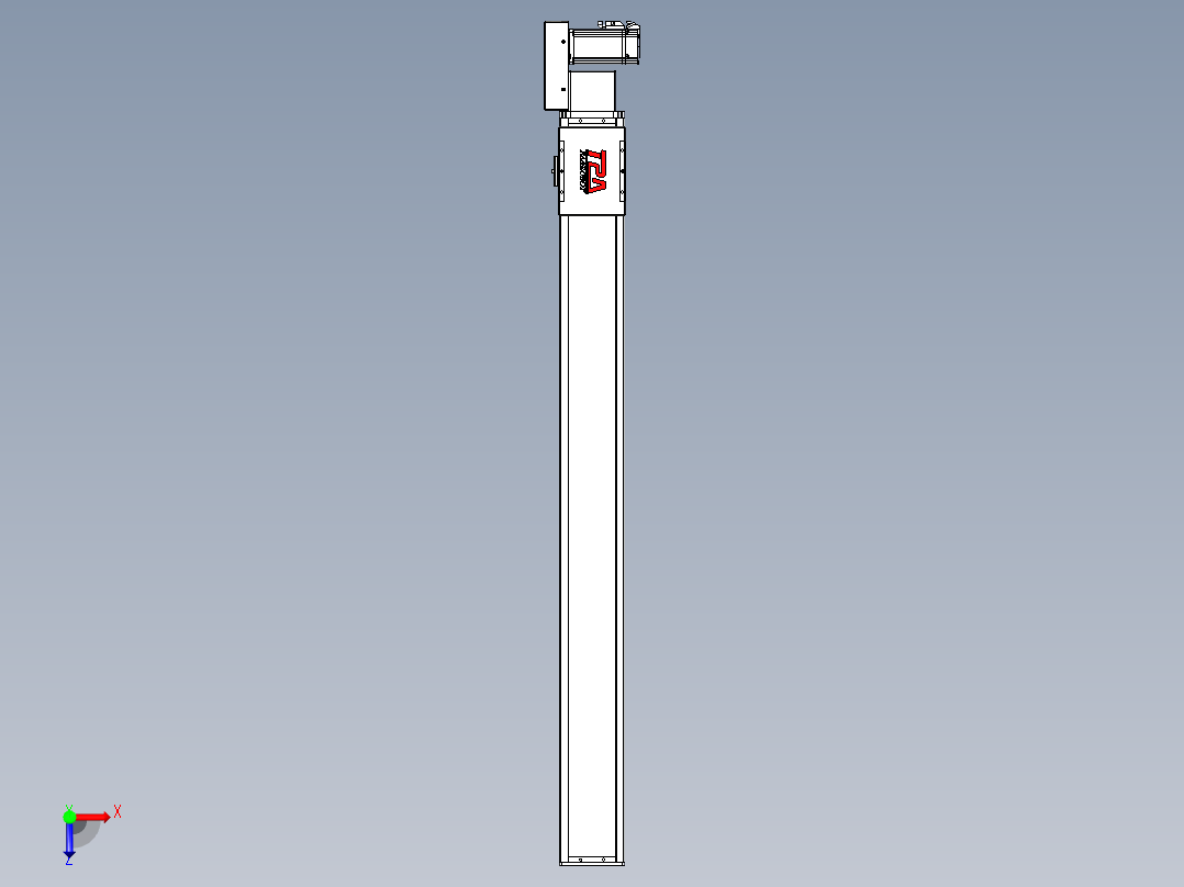 同步带全封闭直线模组TPA-HCB-110D-90-L1050-MR-Y-P40-N3俯视图