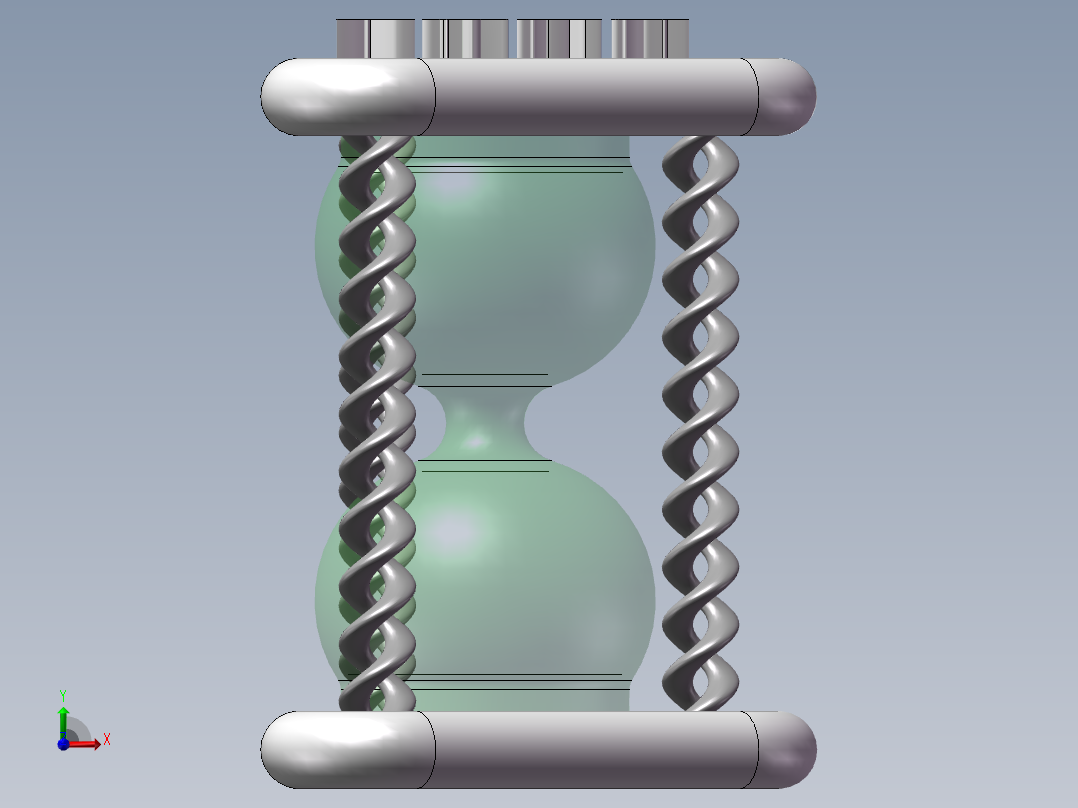 沙漏模型前视图