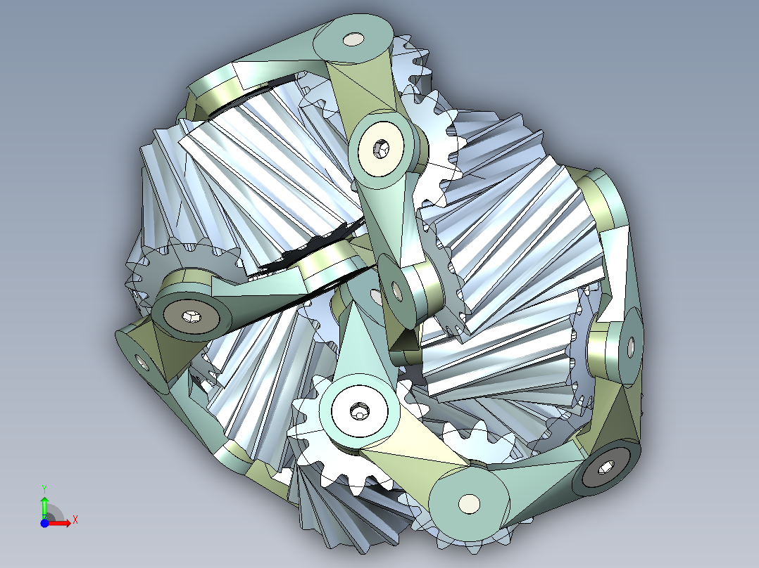 齿轮啮合 (6)前视图