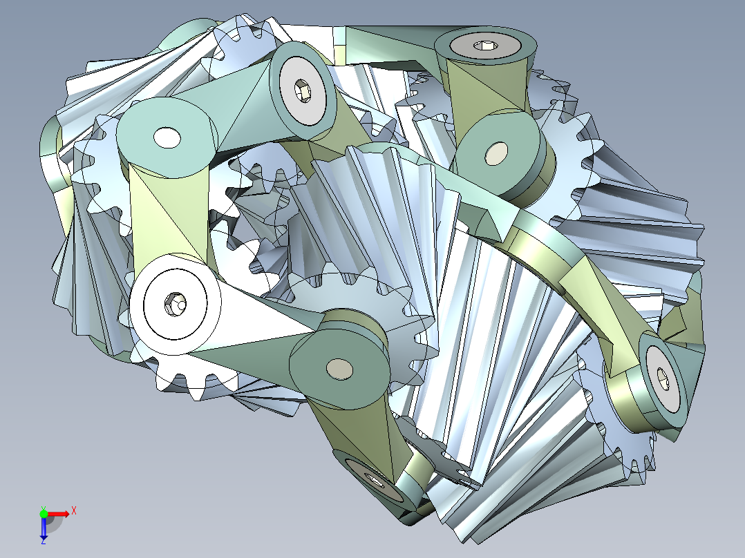 齿轮啮合 (6)俯视图