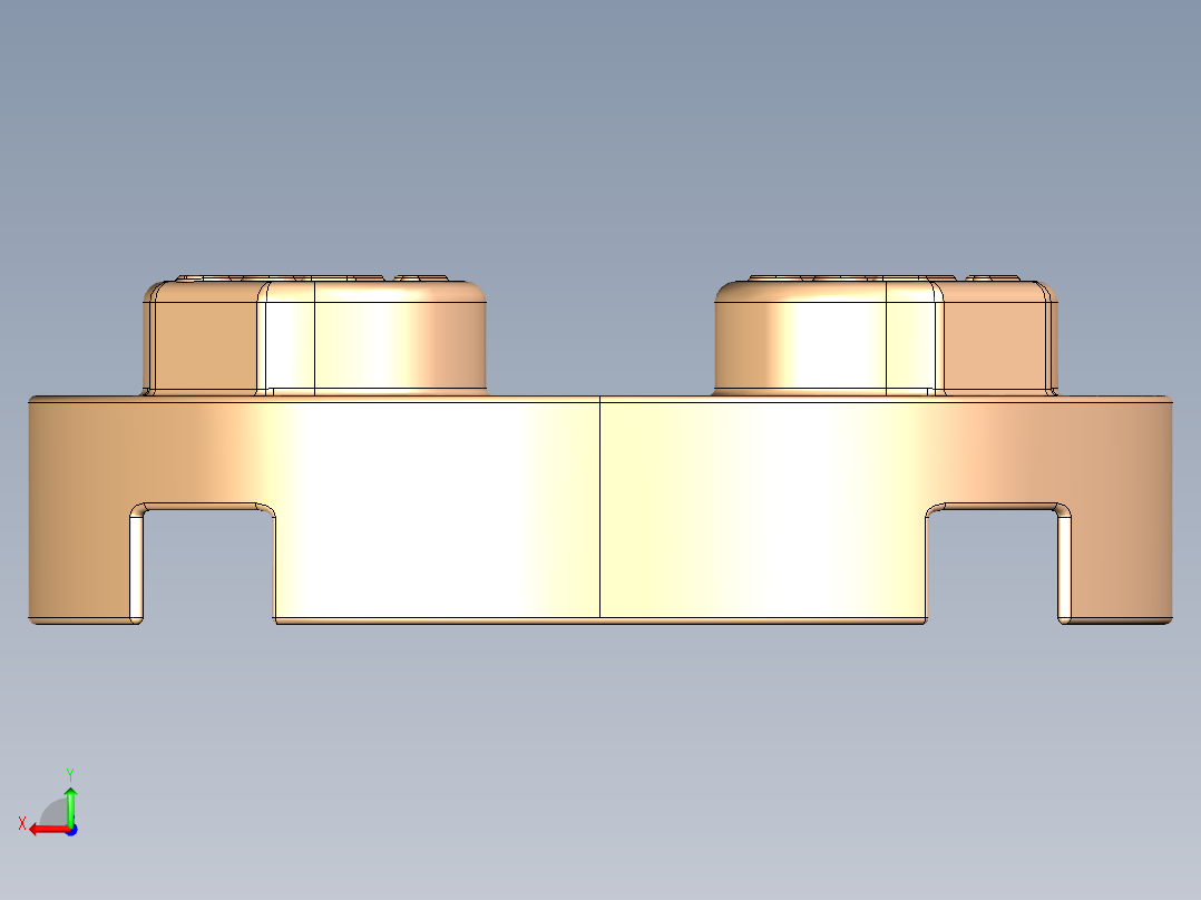乐高零件 4032 板 2 x 2 圆形-4032 Light Orange Plate 2 x 2 Round.STEP后视图