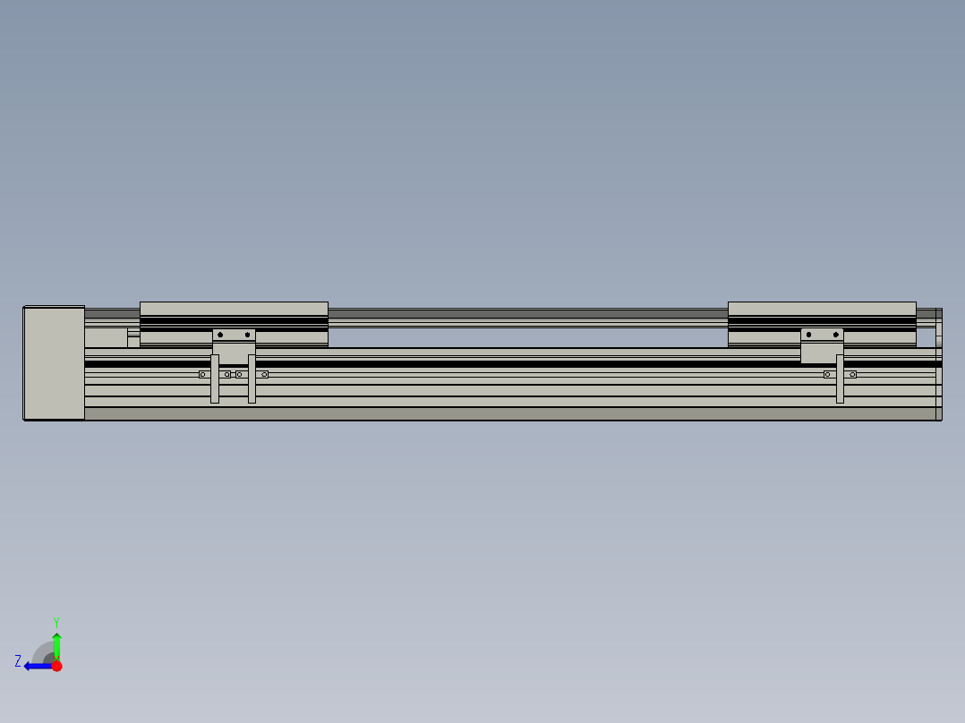 直线模组LHA170-S450-R设计图纸右视图