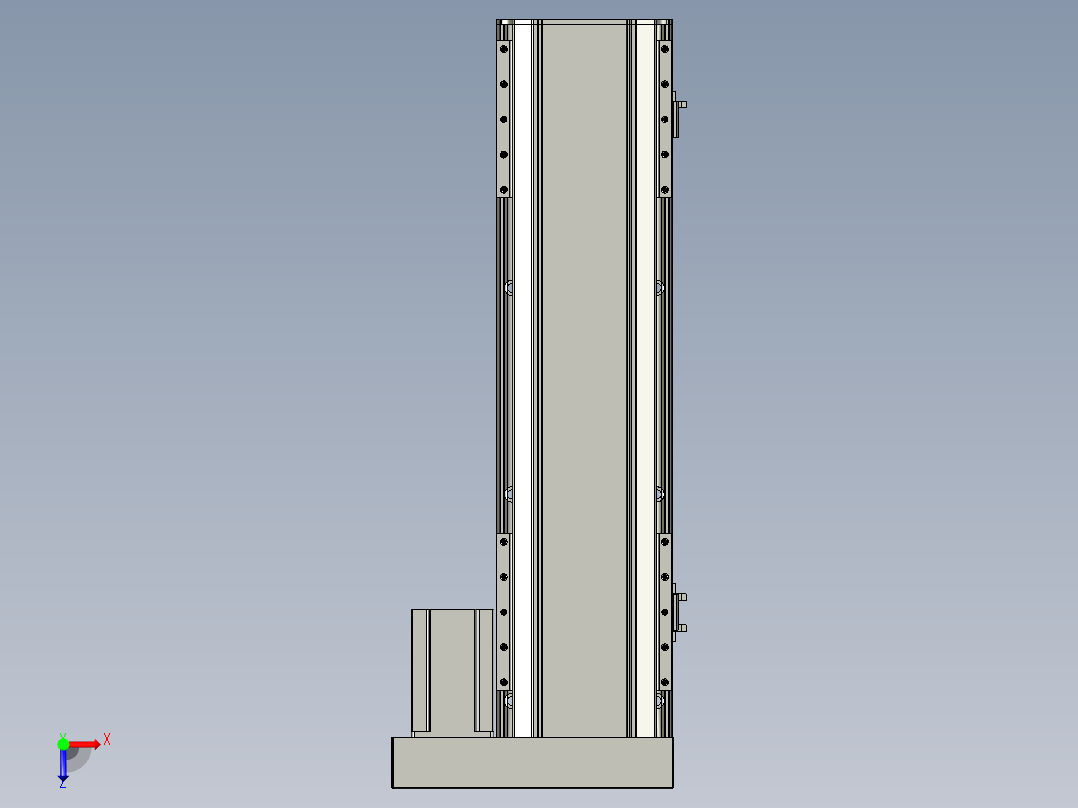 直线模组LHA170-S450-R设计图纸俯视图