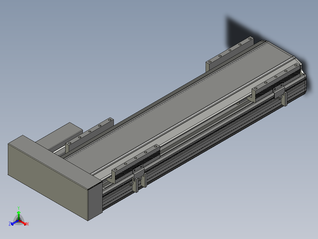 直线模组LHA170-S450-R设计图纸正等轴测图