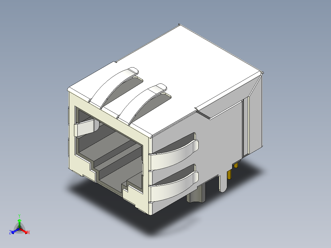 RJ45插座正等轴测图