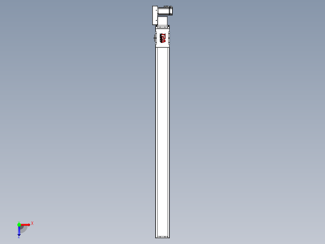 同步带全封闭直线模组TPA-HCB-110D-90-L1450-MR-C-P40-N3俯视图
