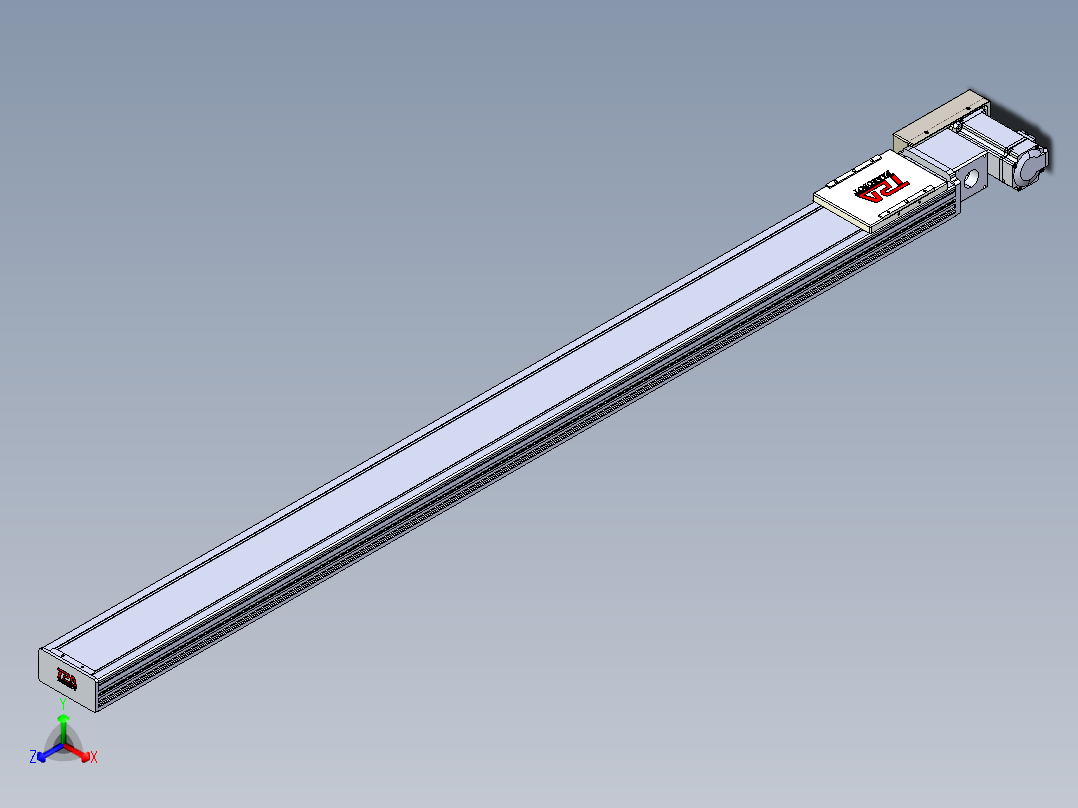 同步带全封闭直线模组TPA-HCB-110D-90-L1450-MR-C-P40-N3正等轴测图