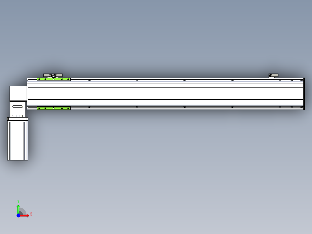 同步带滑台-半封闭B13-L90-S900-L-Z86-D3前视图