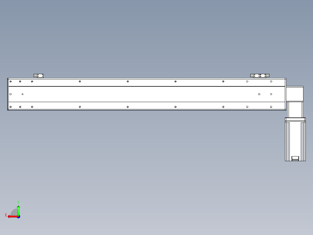 同步带滑台-半封闭B13-L90-S900-L-Z86-D3后视图