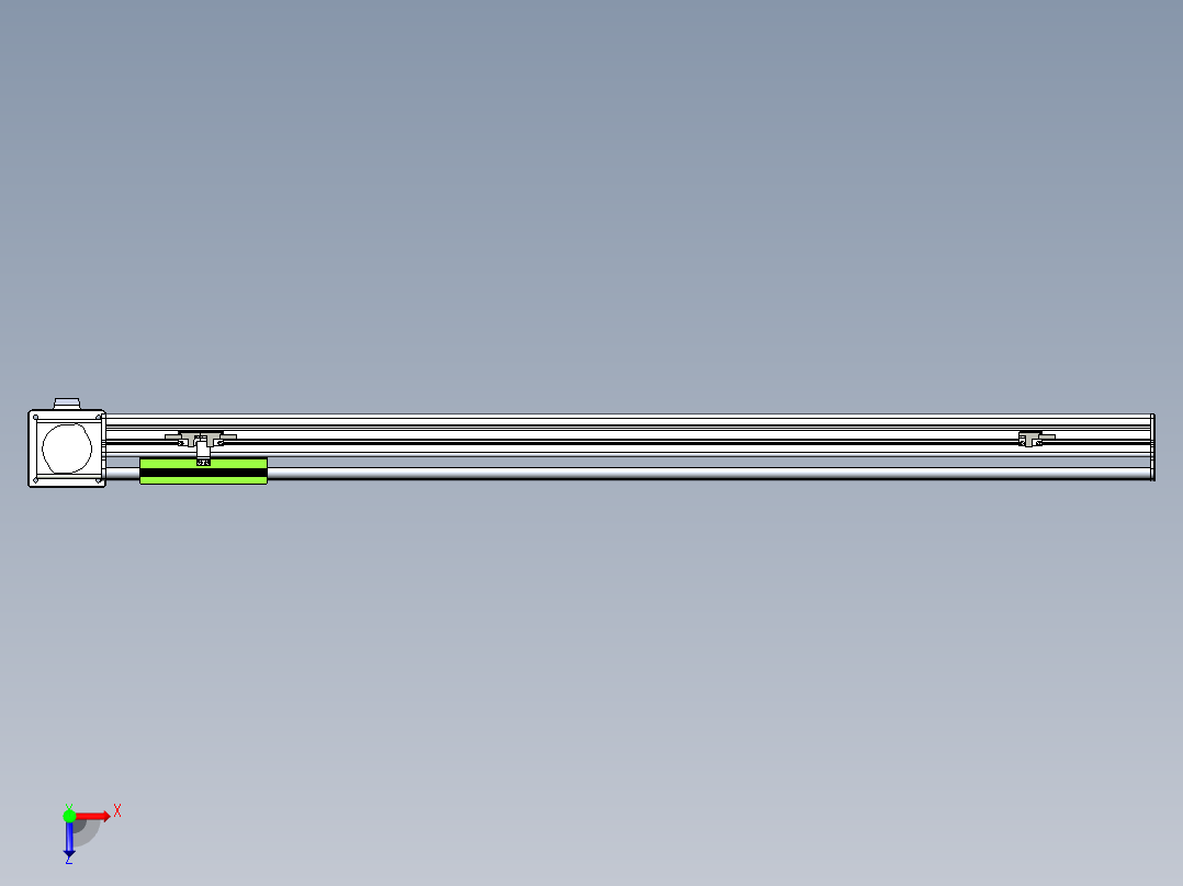 同步带滑台-半封闭B13-L90-S900-L-Z86-D3俯视图