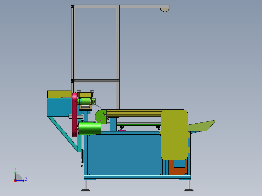 密封条生产线收料台sw18可编辑左视图