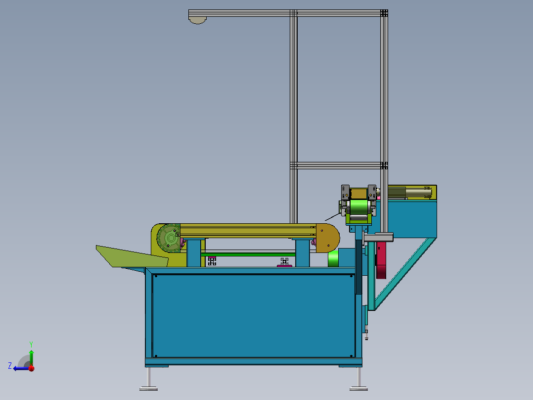 密封条生产线收料台sw18可编辑右视图