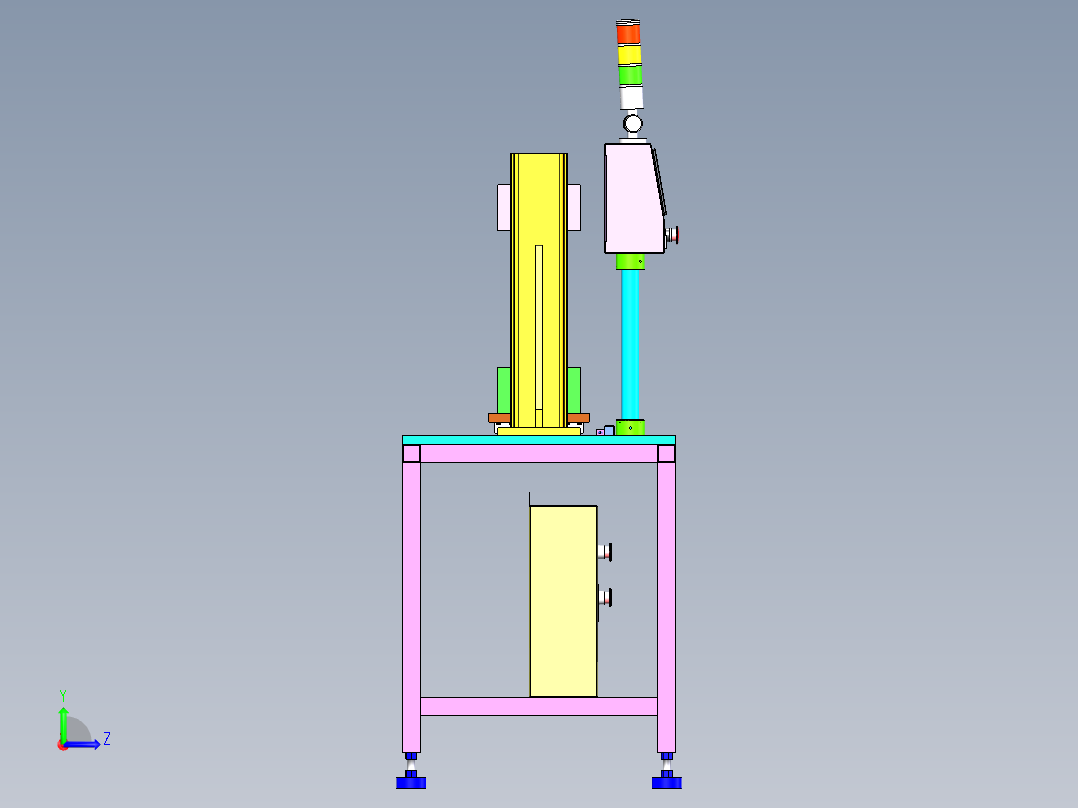 H型脚架疲劳测试机sw16可编辑左视图