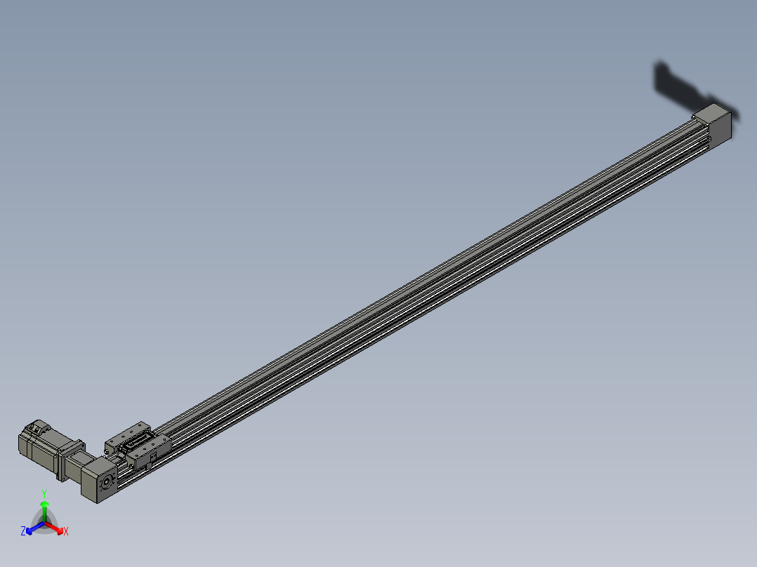 威洛博直线电机模组EB4-L80-S1300-R-57-MS3正等轴测图