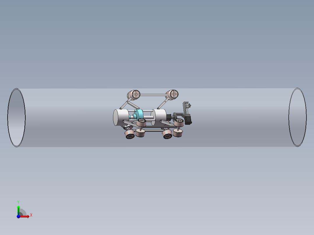 管道喷涂机器人总装三维(1)(1)前视图