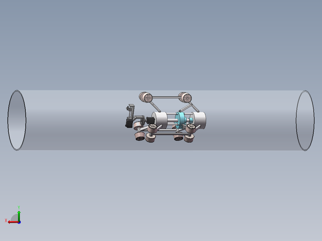 管道喷涂机器人总装三维(1)(1)后视图