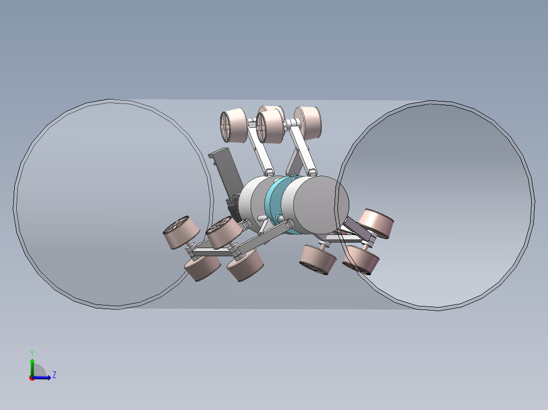 管道喷涂机器人总装三维(1)(1)左视图
