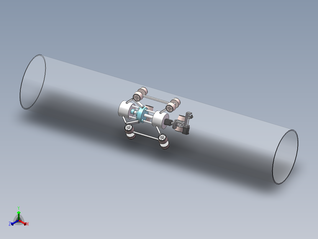管道喷涂机器人总装三维(1)(1)正等轴测图