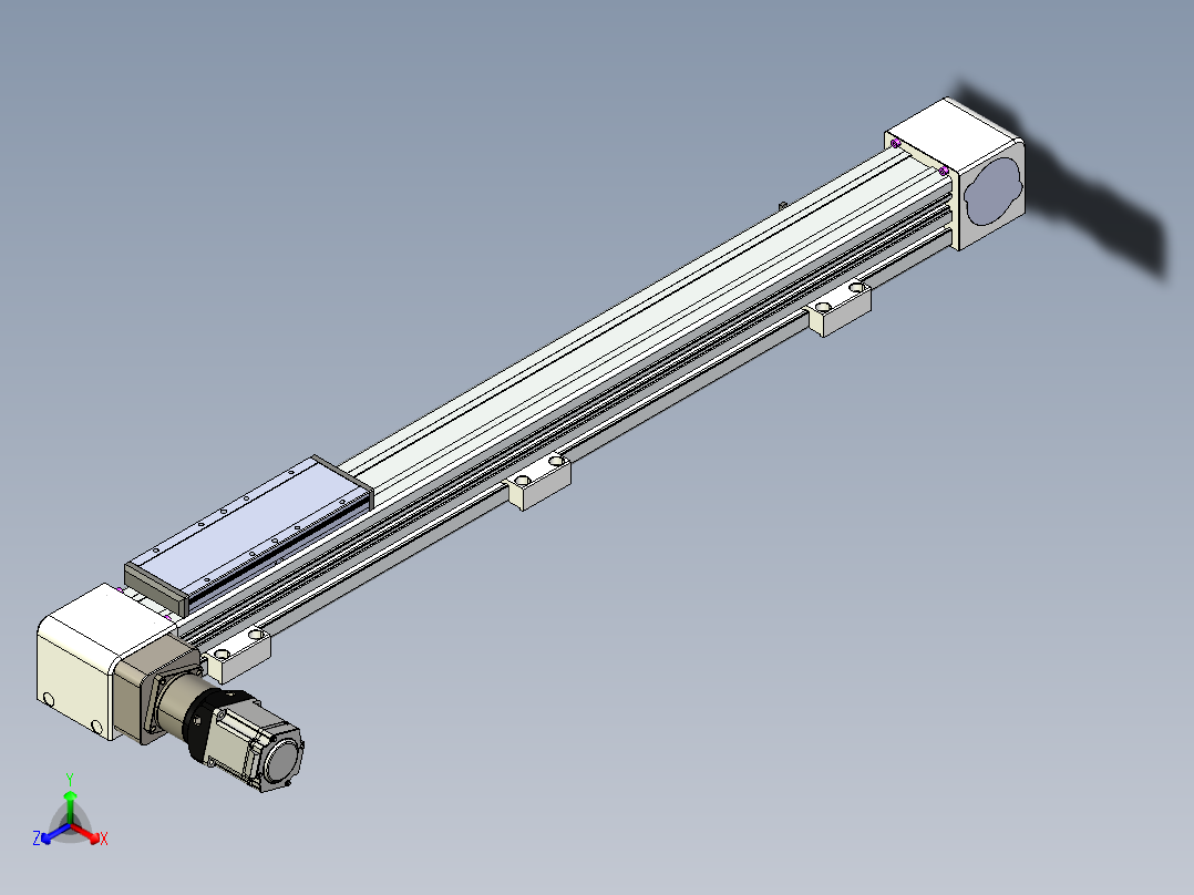 同步带滑台-欧规B8-L176-S750-L-ZP40-D3-N5正等轴测图