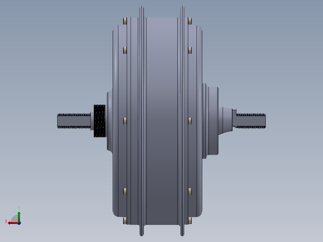 自行车 QS轮毂电机 QS205 H50 3000W--STP后视图