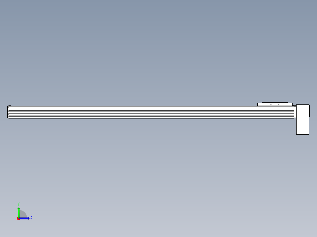 同步带全封闭直线模组TPA-HCB-120D-90-L1200-LP-Y-P40-N3左视图