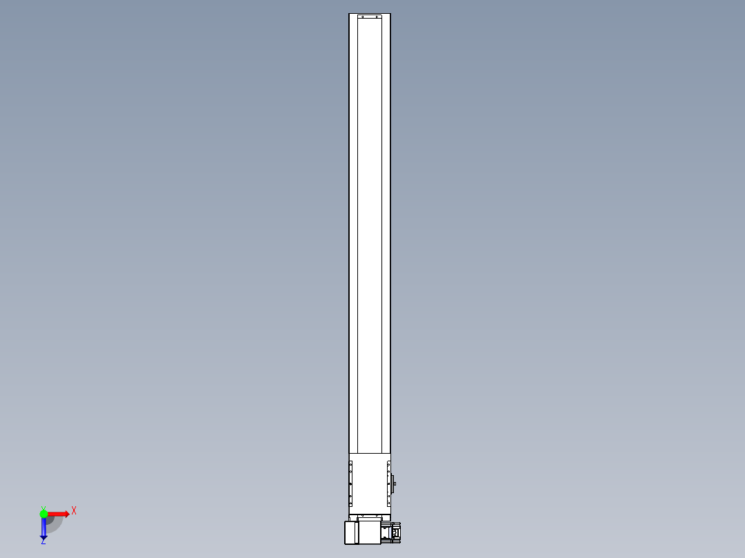 同步带全封闭直线模组TPA-HCB-120D-90-L1200-LP-Y-P40-N3俯视图