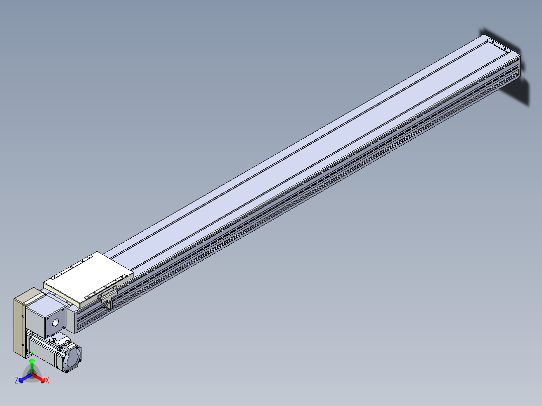 同步带全封闭直线模组TPA-HCB-120D-90-L1200-LP-Y-P40-N3正等轴测图