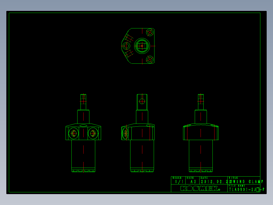 KOSMEKTLA0801-2Jx-P多系列多零件图纸模型