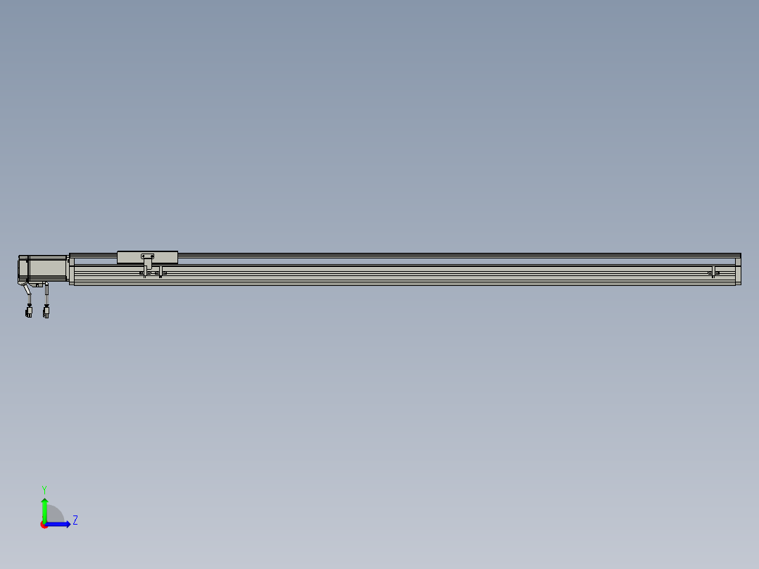 东锦丝杆传动-直线滑台模组DH135-C-L10-S1250-BC-P400W-C3左视图