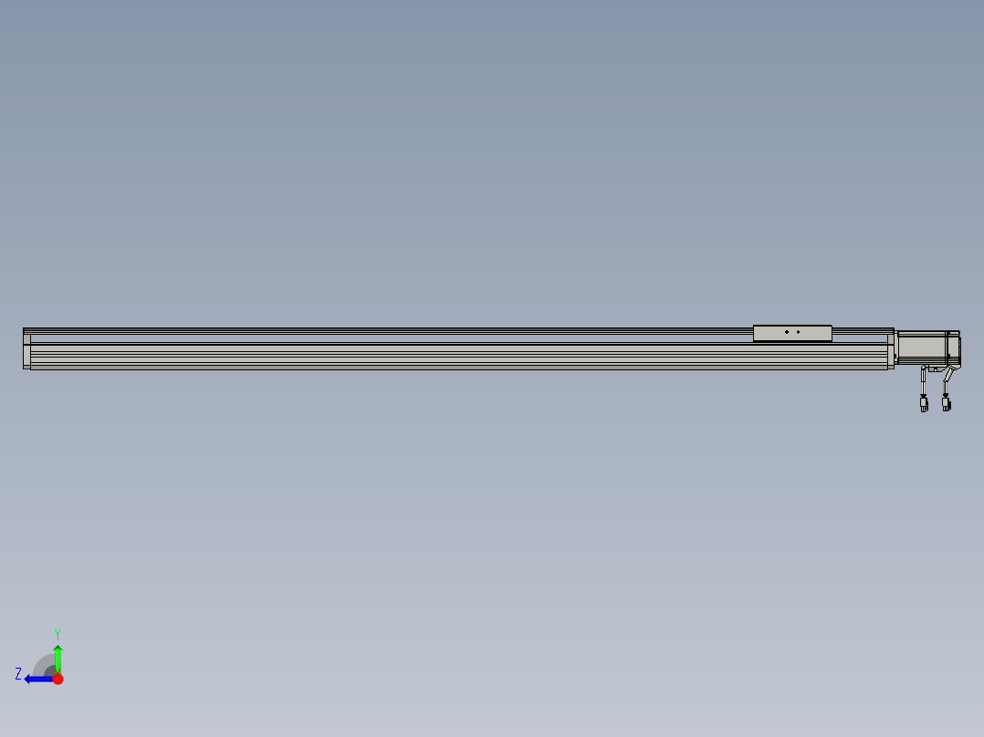 东锦丝杆传动-直线滑台模组DH135-C-L10-S1250-BC-P400W-C3右视图
