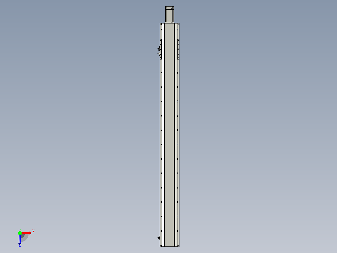 东锦丝杆传动-直线滑台模组DH135-C-L10-S1250-BC-P400W-C3俯视图