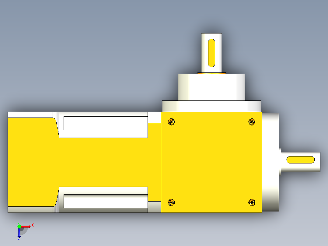 换向器PW90(垂直输出）PLX90-L2 19-70-90-M6.stp俯视图