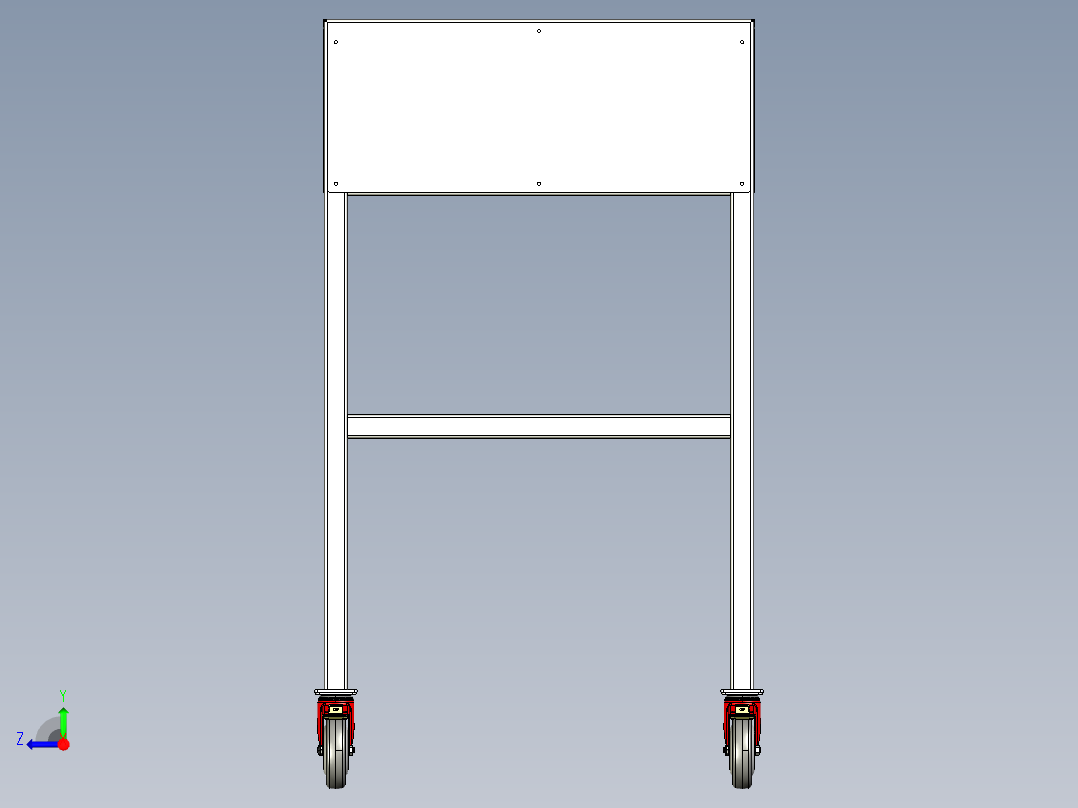 工具小车右视图