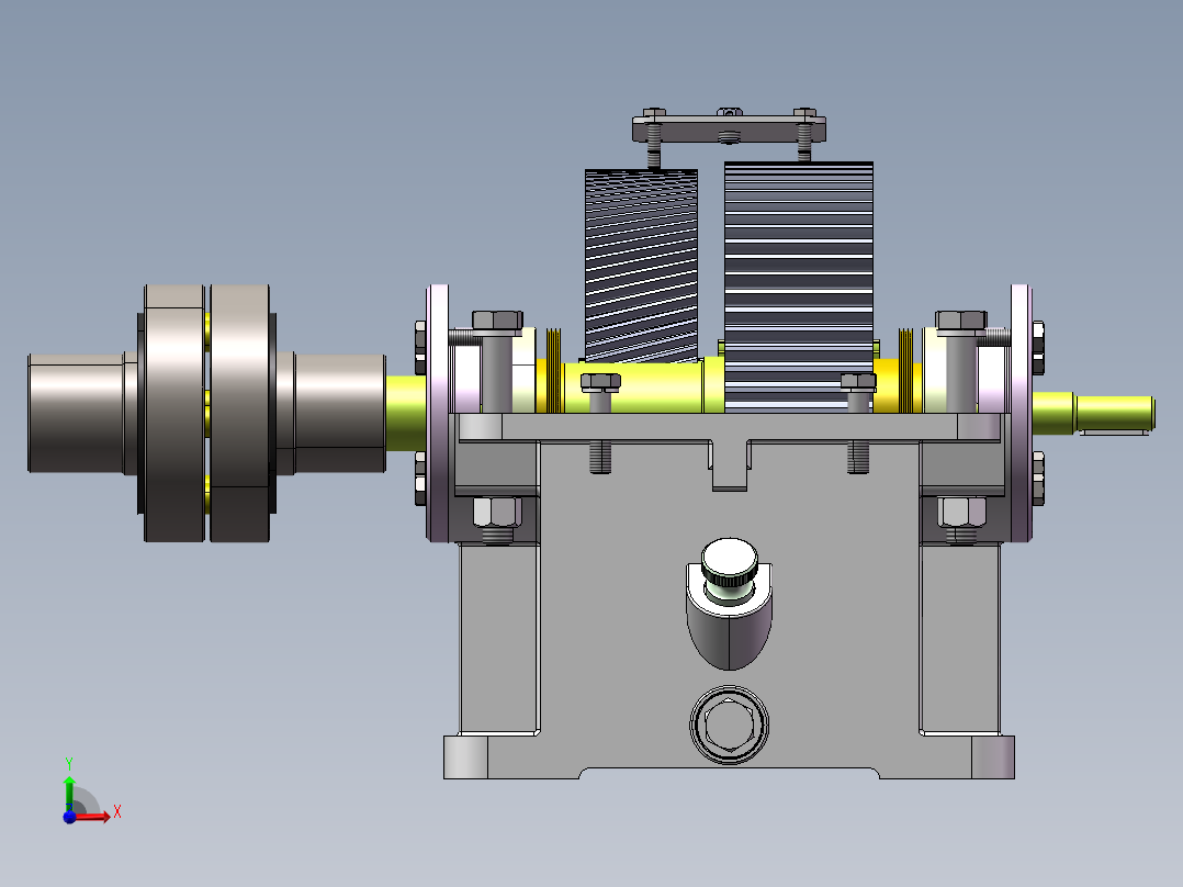 卸料装配体前视图