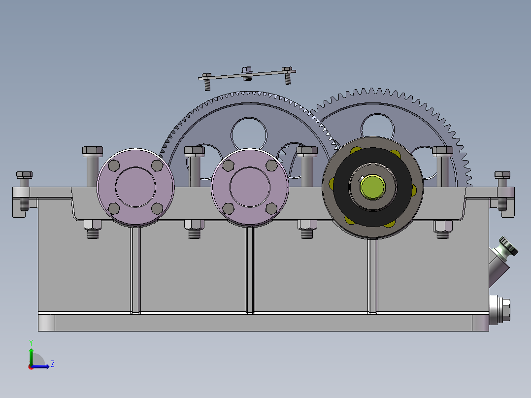 卸料装配体左视图